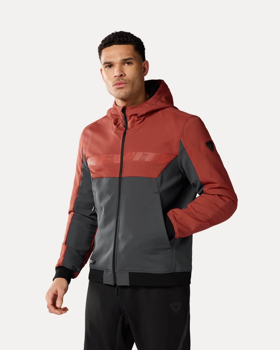 REV'IT Parabolica 2 Hoodie Burgundy Red/Grey