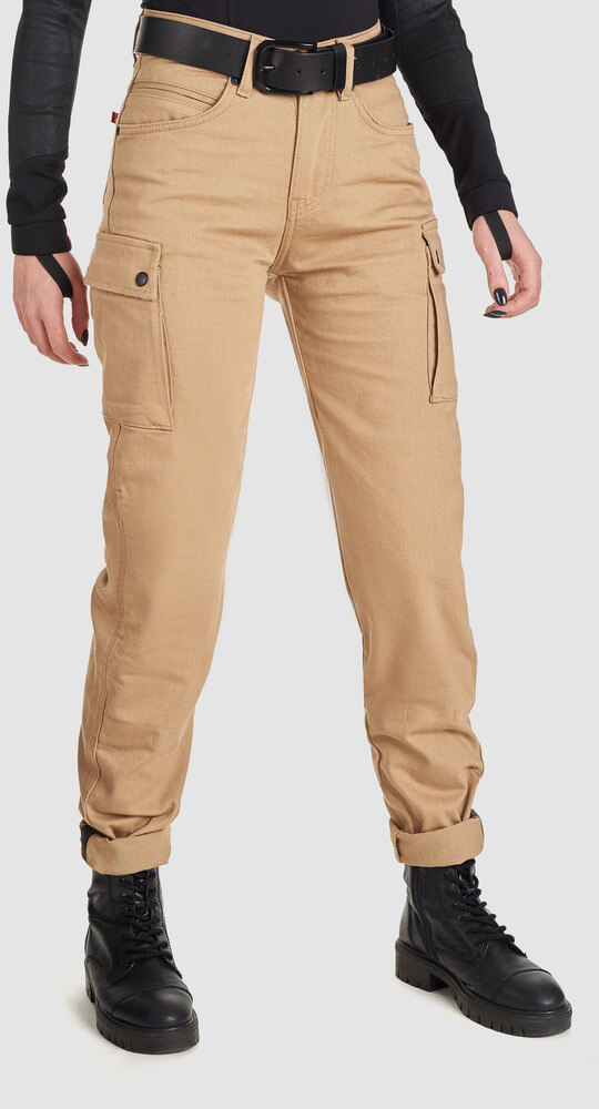 Pando Moto Mila Cargo Lady Jeans Chino Style Cordura® Beige
