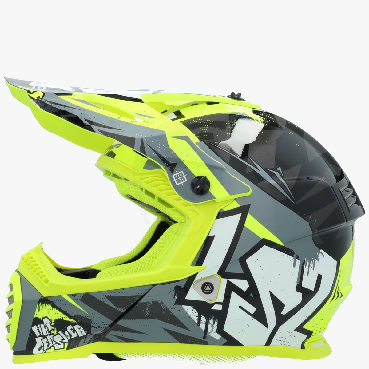 LS2 MX437 Fast II Mini Crusher Black Yellow