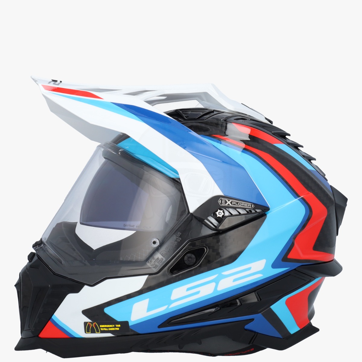 LS2 MX701 Explorer Carbon Frontier II White Blue