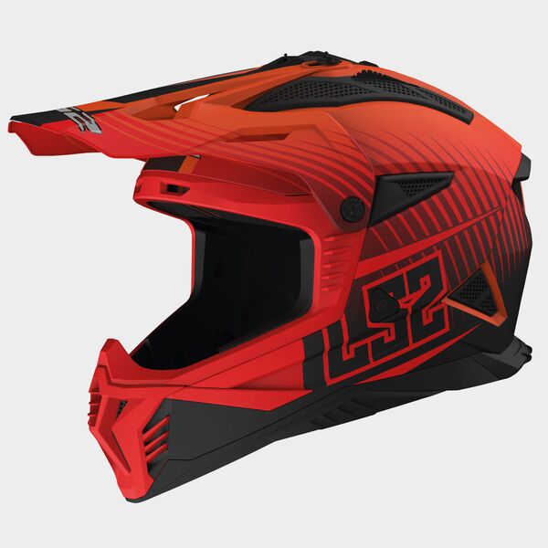 LS2 MX708 Fast II Duck Matt Orange Red