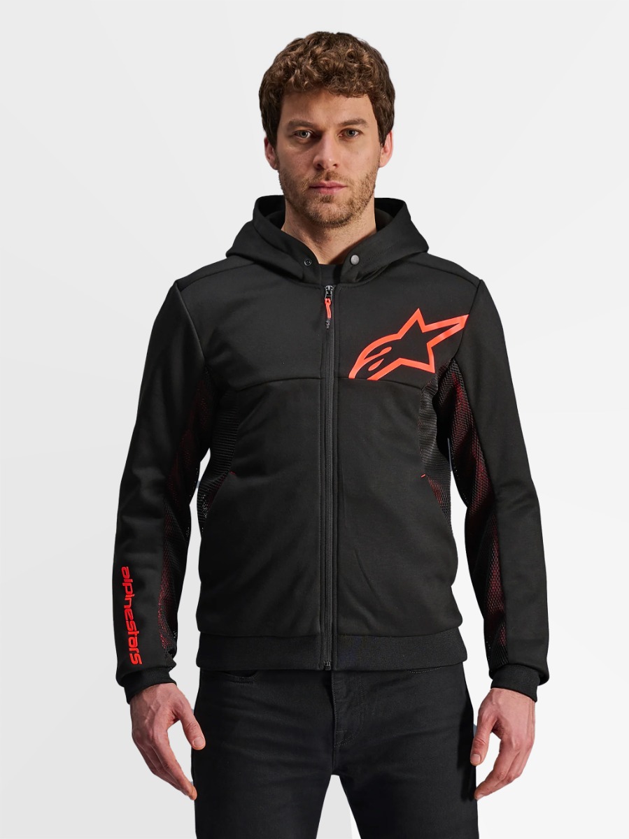 Alpinestars Chrome Air Sport Hoodie Black Red Fluo 1030