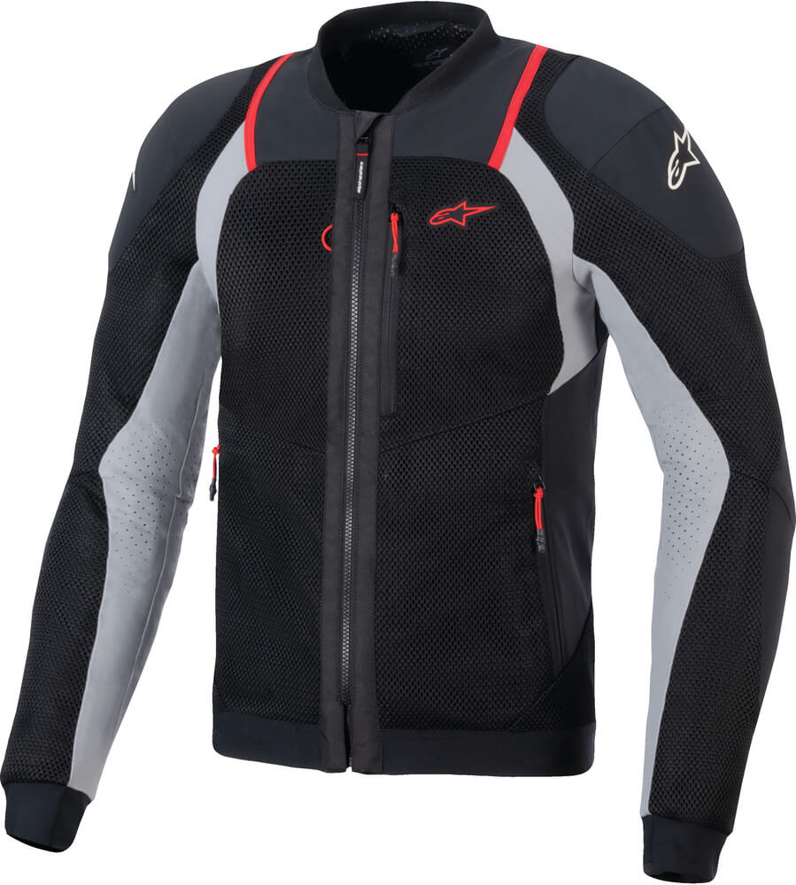 Alpinestars Troop-Air Pro Jacket Black Ash Gray Bright Red 1087