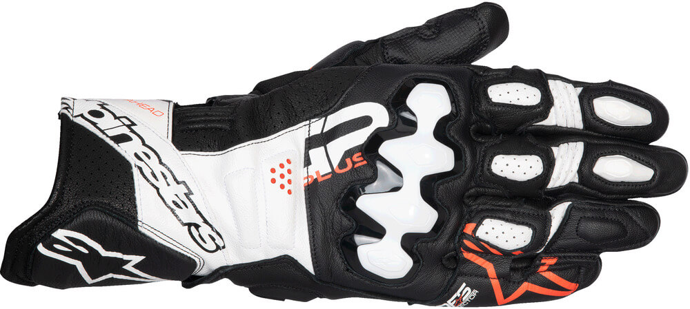 Alpinestars GP Plus R V3 Leather Gloves Black White Red Fluo 1231