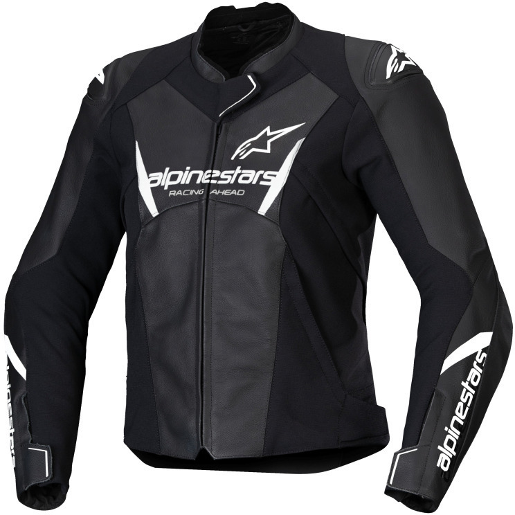 Alpinestars Stella Faster V3 Leather Jacket Black White 12