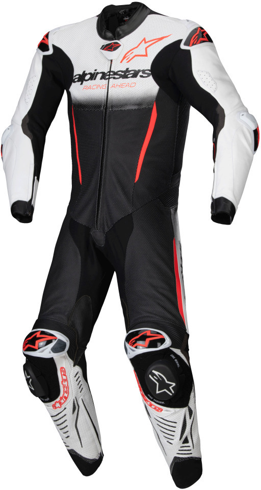 Alpinestars Gp-R7 1Pc Leather Suit White Black Red Fluo 233