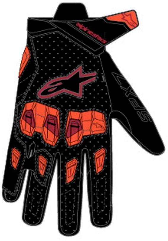 Alpinestars Sp X 7 Gloves Black Dark Red Red Fluo 1487