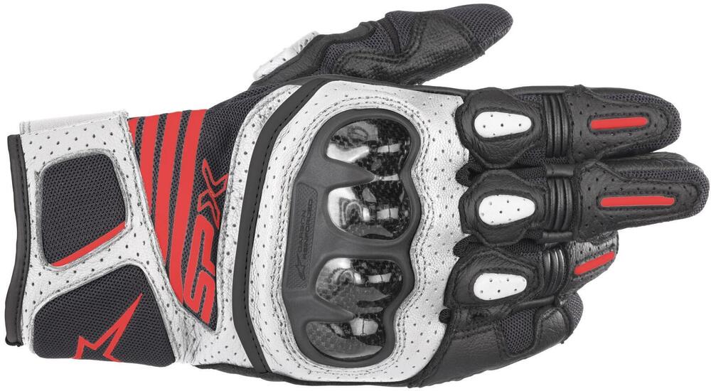 Alpinestars Sp X Air Carbon V2 Gloves Black White Red Fluo 1231