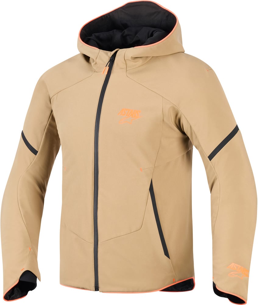 Alpinestars Aeroshell Wp Jacket Dark Khaki Black Orange Fluo 8038