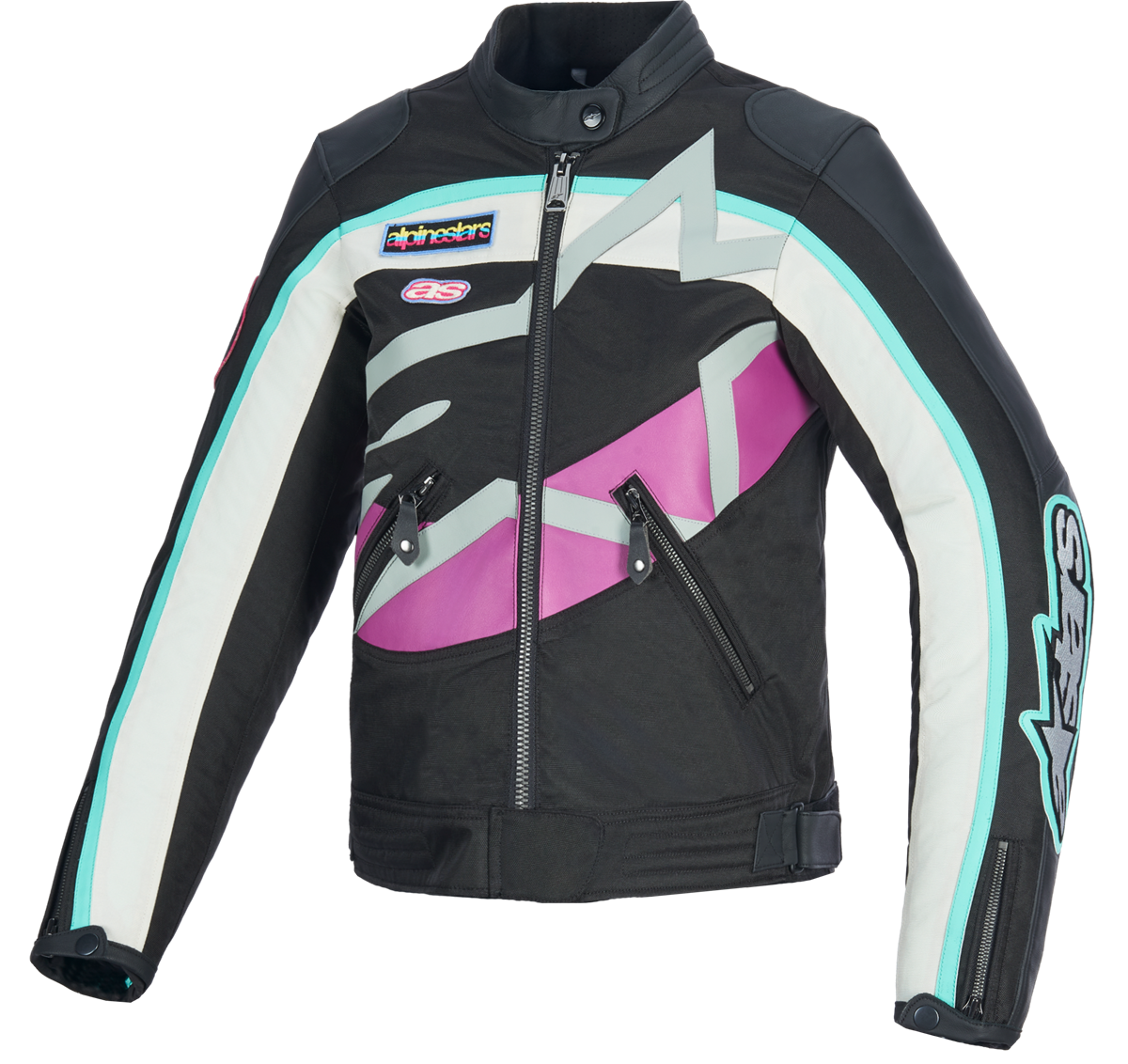 Alpinestars Idles Ladies Jacket Black Off White Purple 1612