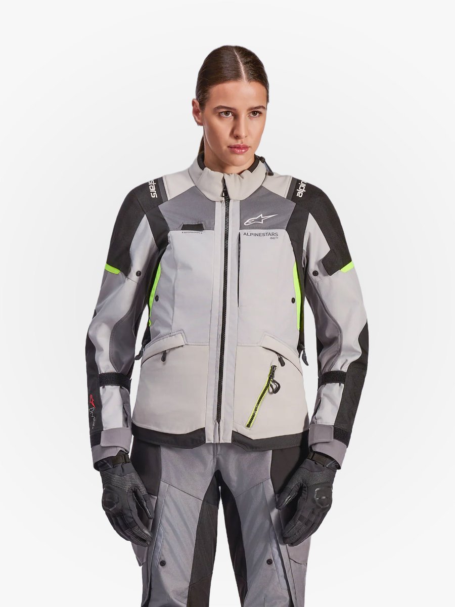Alpinestars Stella Andes V4 Drystar Jacket Ice Gray Dark Gray Bk Yllw Fl 9282