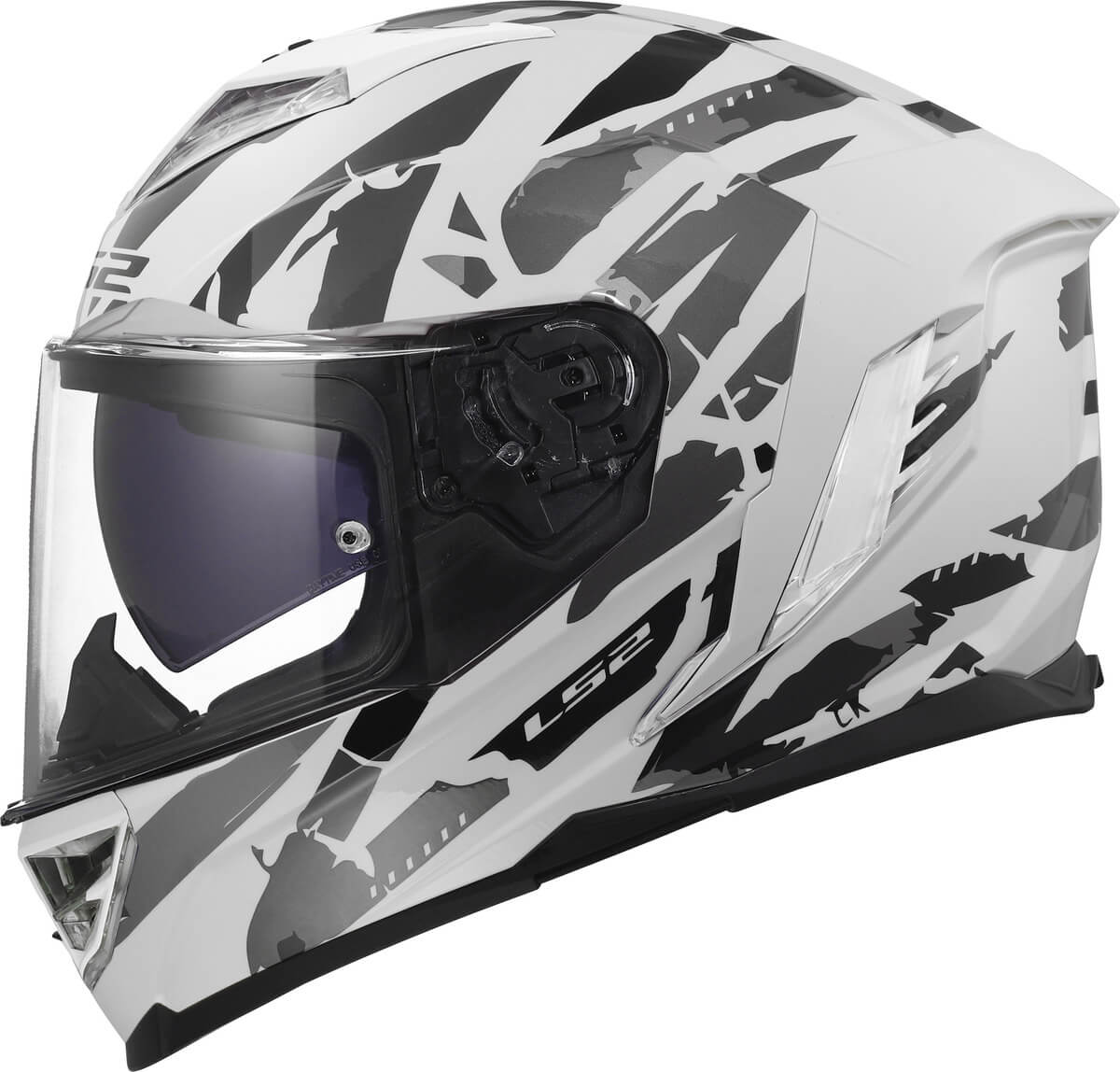 LS2 FF818 Storm III Kaos White Grey
