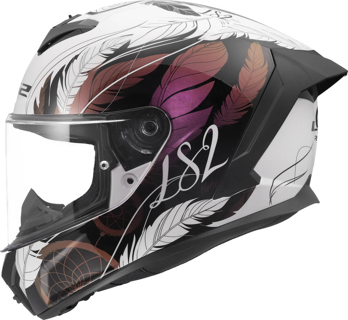 LS2 FF820 Rapid III Boho White Black Pink