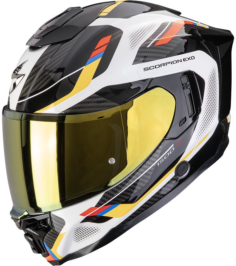 Scorpion EXO-1500 AIR Sleek White/Blue/Yellow