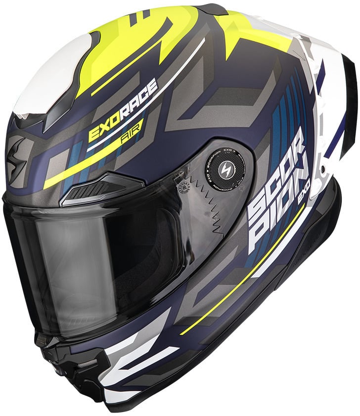 Scorpion EXO-RACE AIR Kobra Matt Blue/Neon Yellow