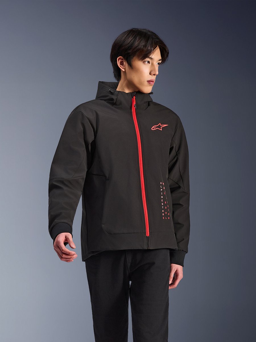 Alpinestars Radium Tech Motorhoodie Black/Bright Red