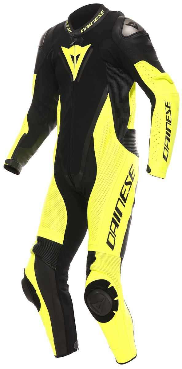 Dainese Demon Sprint Perf 1Pc Leather Suit Racepak Black/Yellow-Fluo/Yellow-Fluo