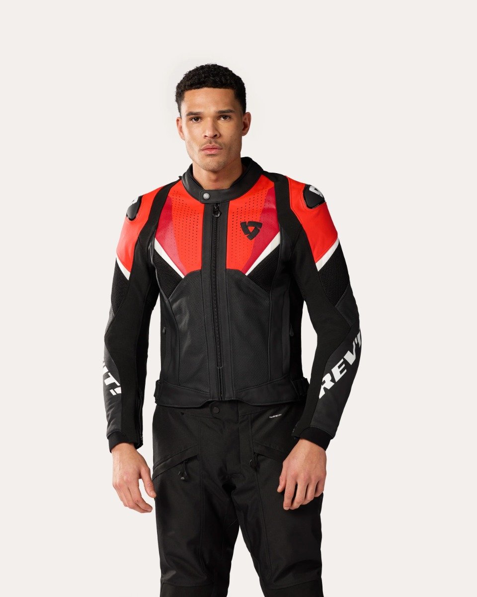 REV'IT Automate Jacket Black/Neon Red