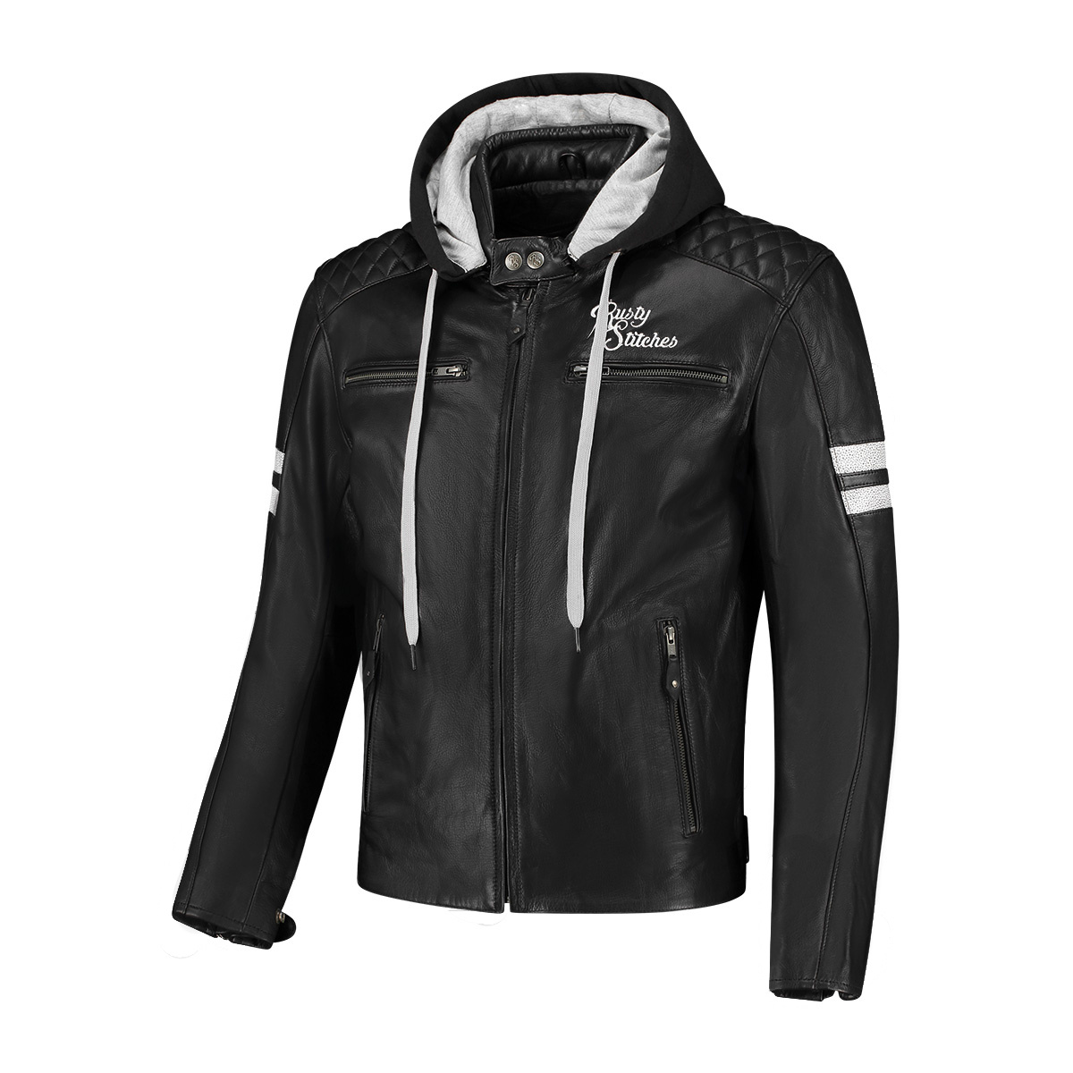Rusty Stitches Jari Hooded V2 Jacket Black/White 104
