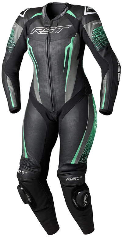 RST RST Suit TracTech Evo 5 Ladies Leather Suit Black/Aqua/Grey