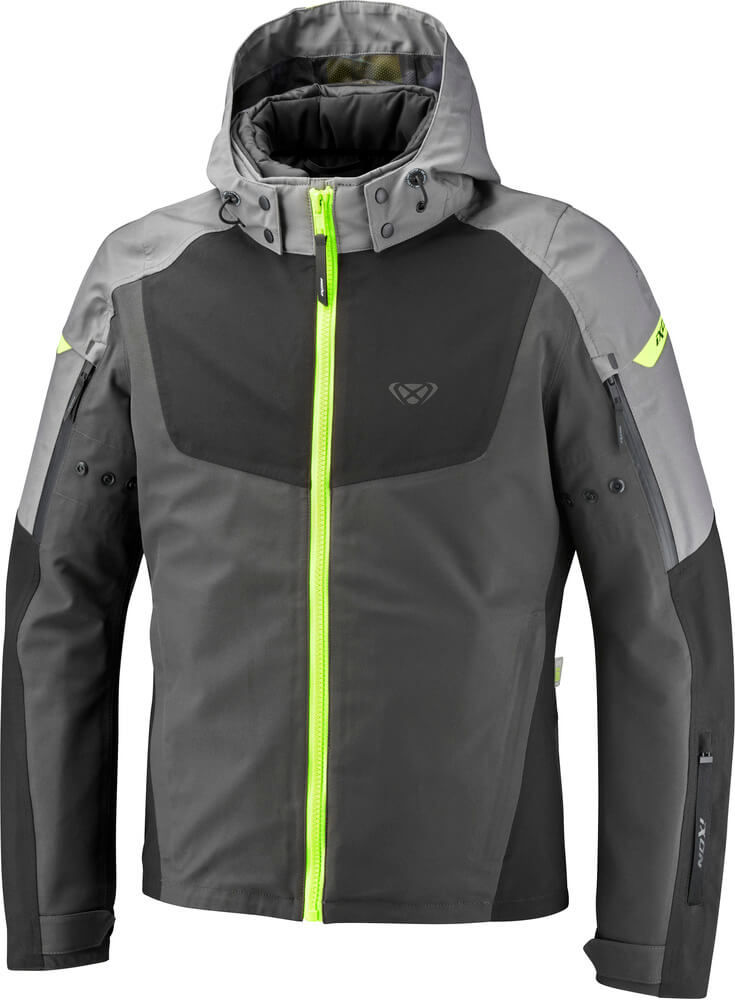 Ixon Burning Jacket Grey/Black/Bright Yellow 4037