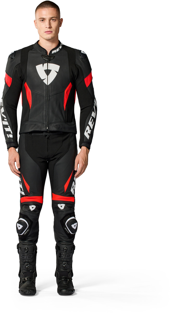 REV'IT Argon 3 Combi Black/Neon Red