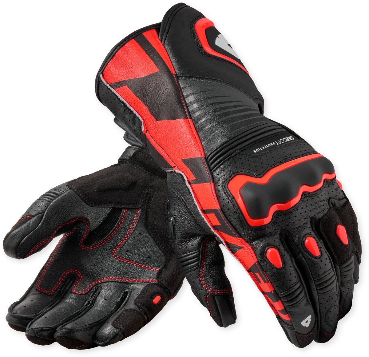 REV'IT Argon 3 Gloves Black/Neon Red