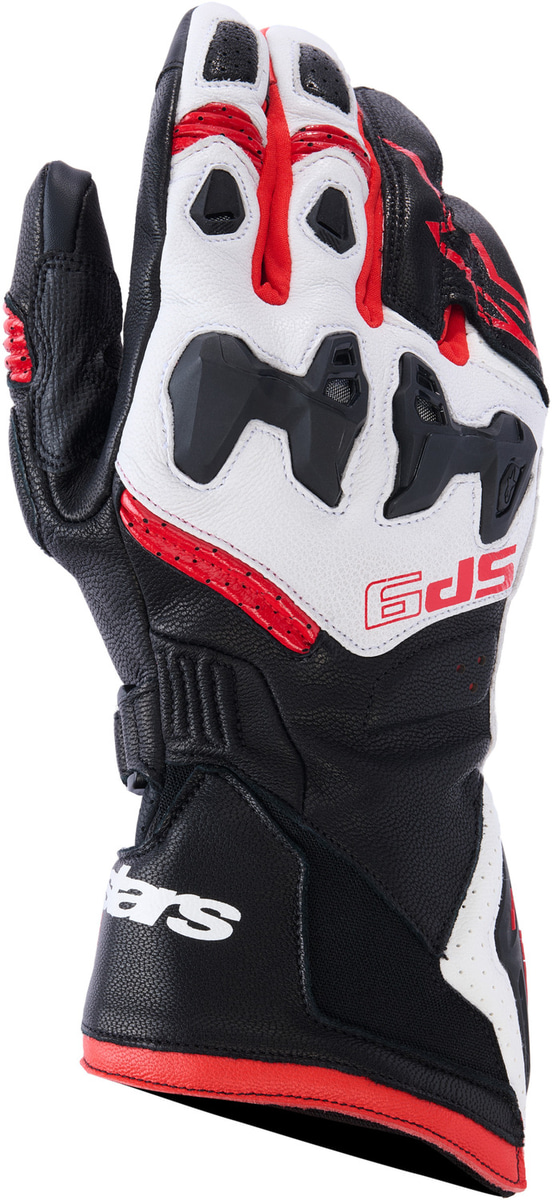 Alpinestars Sp-9 Gloves Black/White/Bright Red