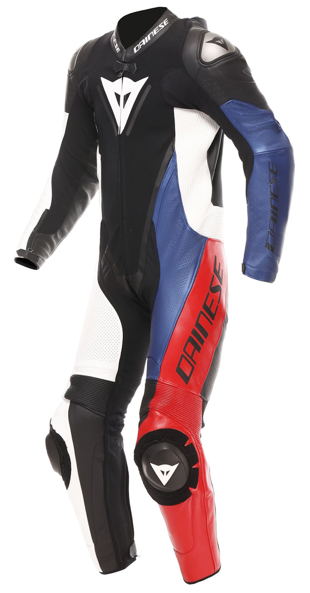 Dainese Demon Sprint Perf 1Pc Leather Suit Racepak Black/White/Red-Lava