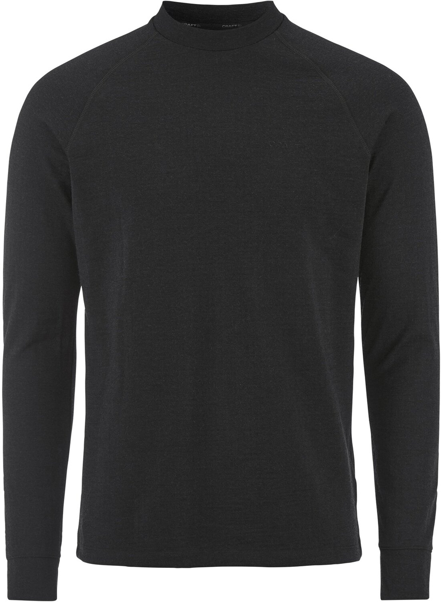 Craft Wool Comfort RN LS Men Warm T-Shirt Black