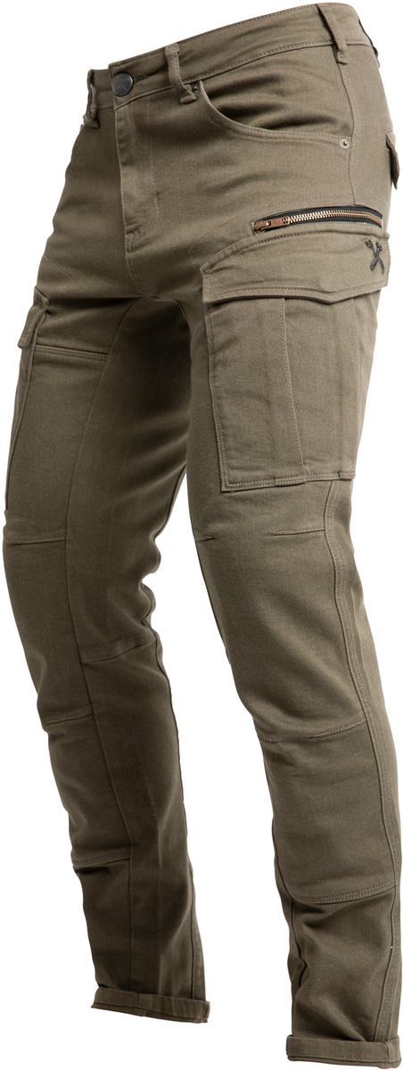 John Doe Cargo Men Stroker Motorjeans Olive