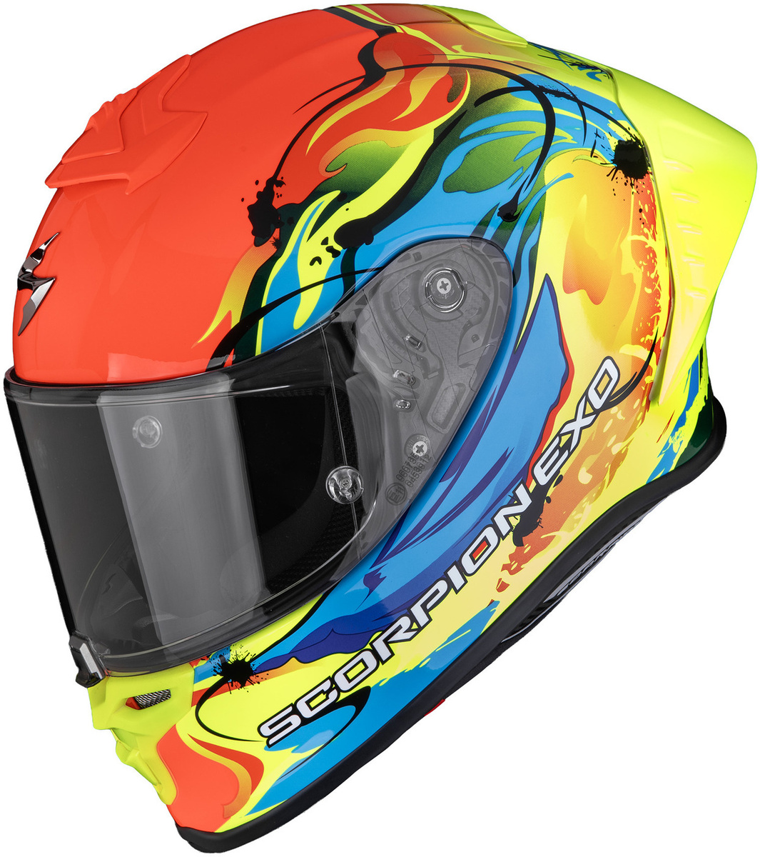 Scorpion EXO-R1 EVO II AIR Thrust Neon Red/Blue/Yellow