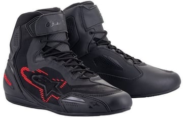 Alpinestars Faster-3 Rideknit Shoes Black Dark Gray Bright Red 1993