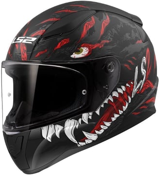 LS2 FF353 Rapid II Kaiju Mat Black Red White