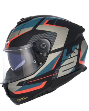 Casque Moto Intégral LS2 Stream II – Mat Black & Jaune, Homologation ECE 22.06, Visière Pinlock Prête