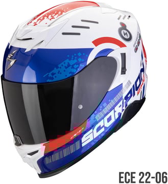 Scorpion EXO-520 EVO AIR Titan White/Blue/Red