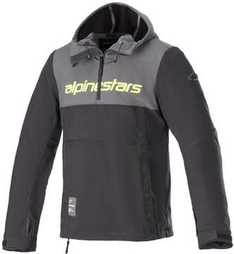 Alpinestars Sherpa Hoodie Tar Gray Black Yellow Fluo 9151
