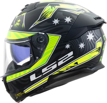 LS2 FF808 Stream II Galdam Black H-Vis Yellow