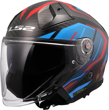LS2 OF603 Infinity II Carbon Urus Blue Red