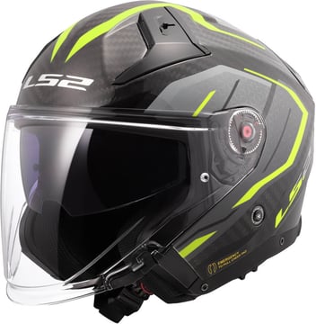 LS2 OF603 Infinity II Carbon Urus H-Vis Yellow