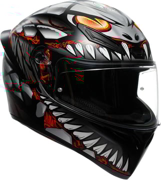 AGV K1 S Lyzard Matt Black/Grey/Red