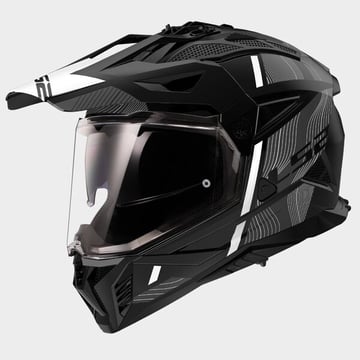 LS2 MX702 Pioneer II Hill Matt Black White