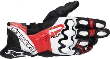 Alpinestars GP Plus R V3 Leather Gloves Black White Bright Red 1304