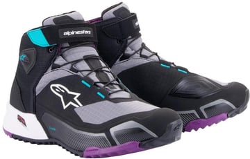 Alpinestars Cr-X Women'S Drystar Riding Shoes Black Gray Plum Teal 1370