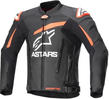 Alpinestars Gp Plus V4 Leather Jacket Black Red Fluo White 1321
