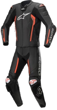 Alpinestars Missile V2 Leather Suit 2 Pc Black Red Fluo 1030