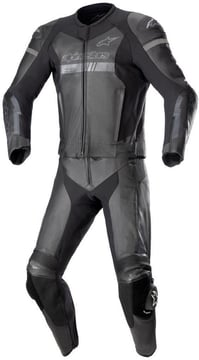 Alpinestars Gp Force Chaser Leather Suit 2 Pc Black Black 1100