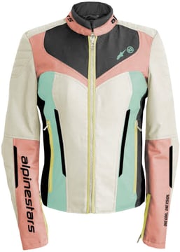 Alpinestars Isla Wr Women Jacket Ecru Coral Black Aqua 8024
