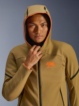 Alpinestars Aeroshell Wp Jacket Dark Khaki Black Orange Fluo 8038