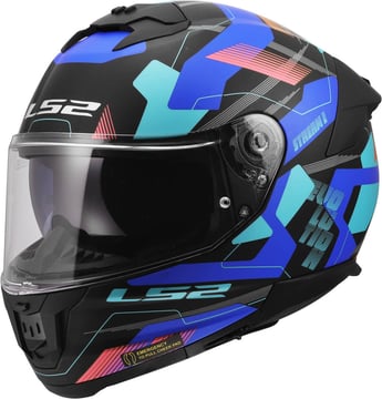 LS2 FF808 Stream II Mika Black Blue-06